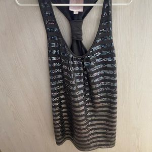 Romeo & Juliet Couture Sequin Halter back tank